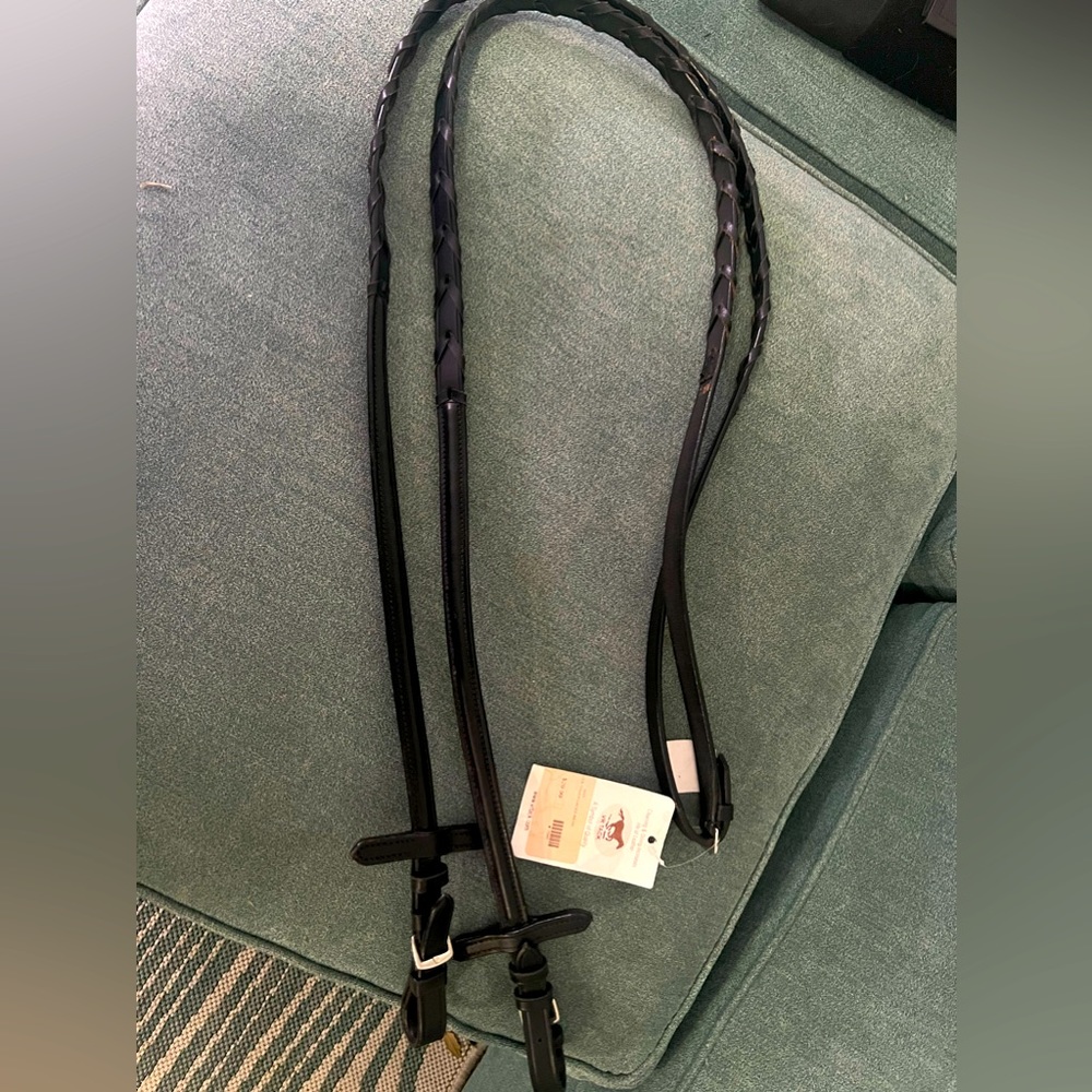 NWT VR Tack Black Laced Square Raised Reins